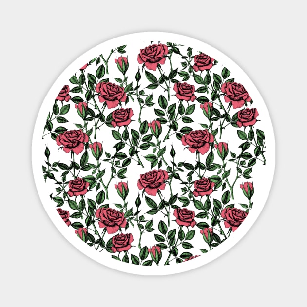 Roses pattern Magnet by katerinamk